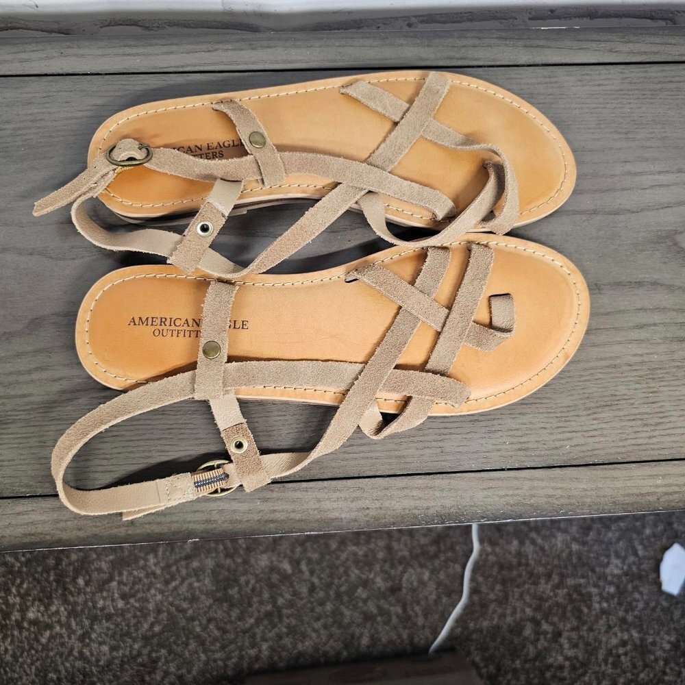 AEO Strappy Flats Size 7